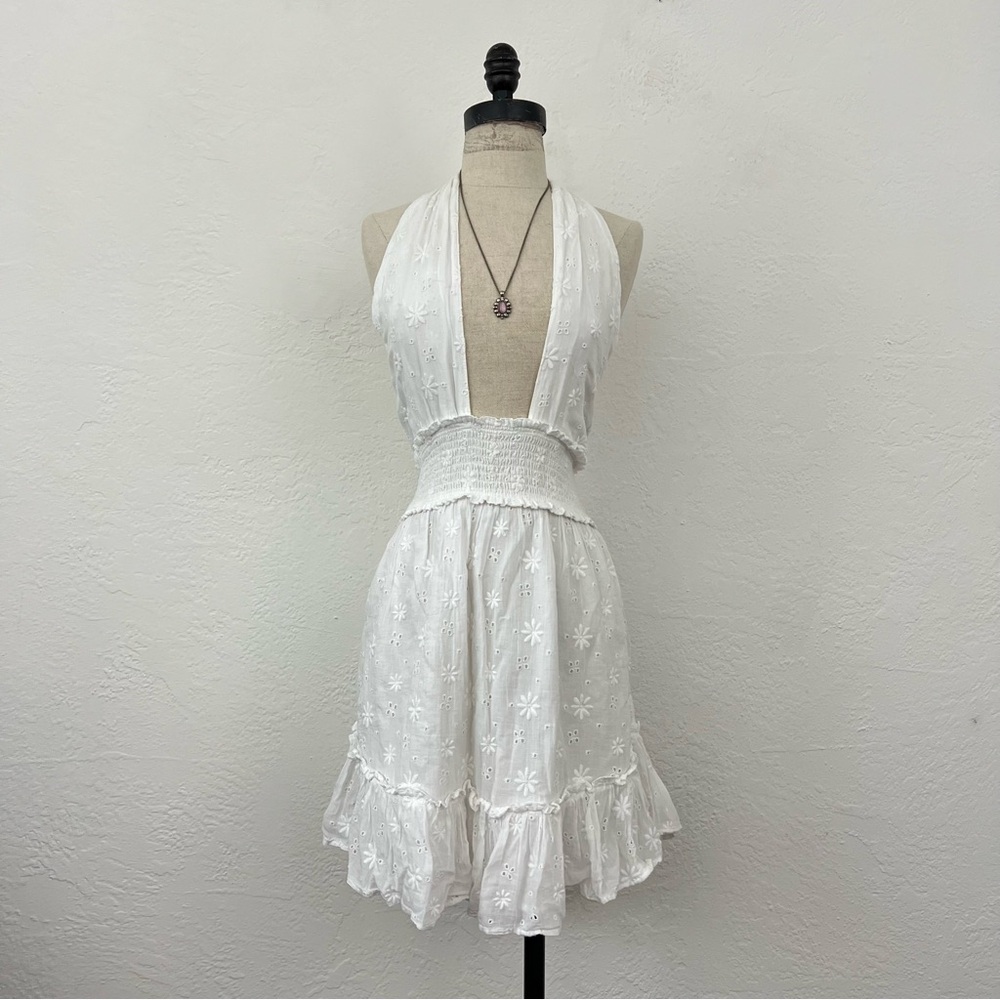 NWT Aerie spring fling white halter dress medium - Picture 2 of 8